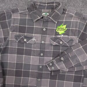 Arborwear Flannel Shirt Mens M Gray Plaid Flap Pockets Outdoor Workwear Chore